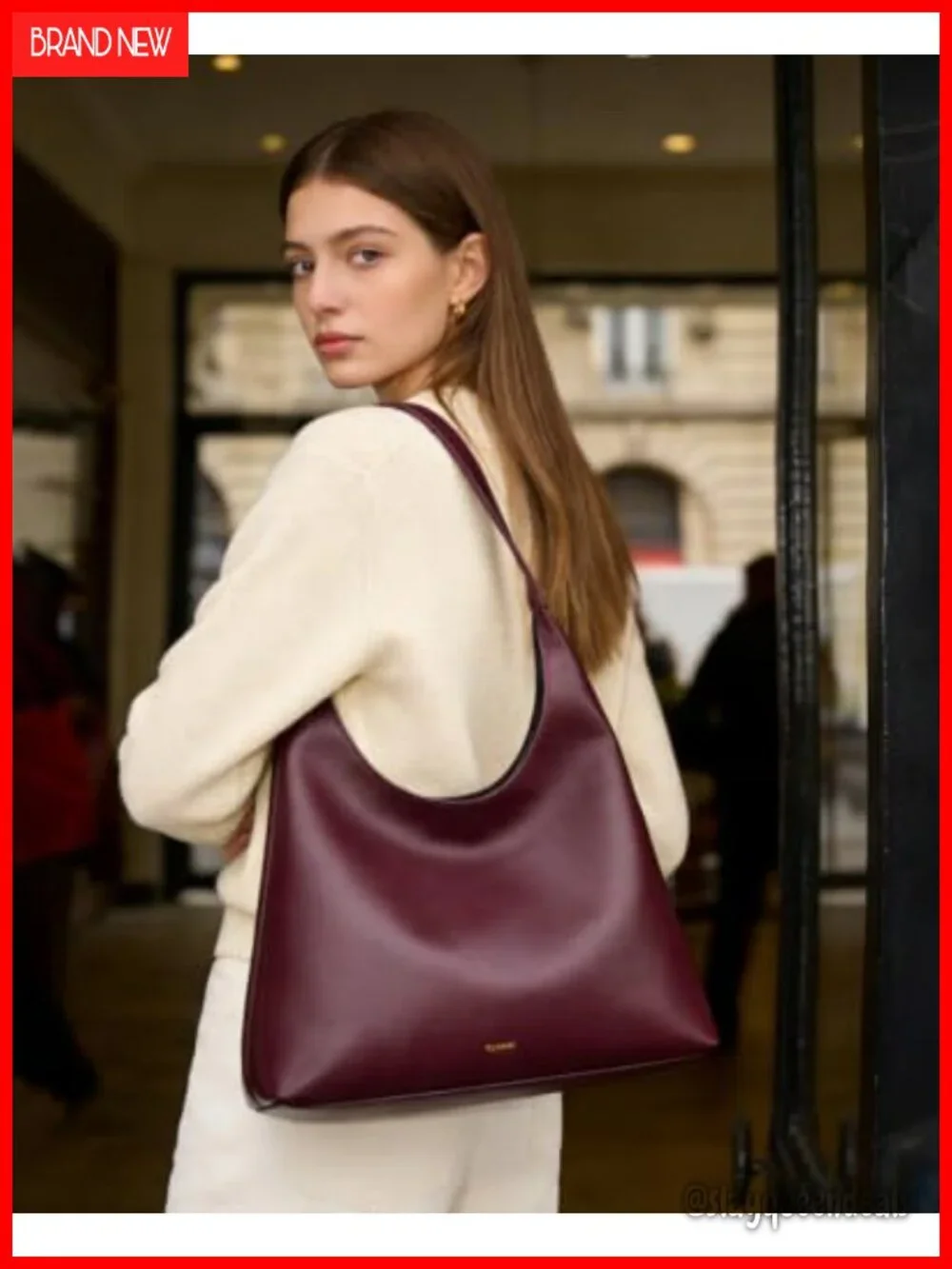 Large Soft Faux Leather Hobo Bag Tote Purse with Zipper